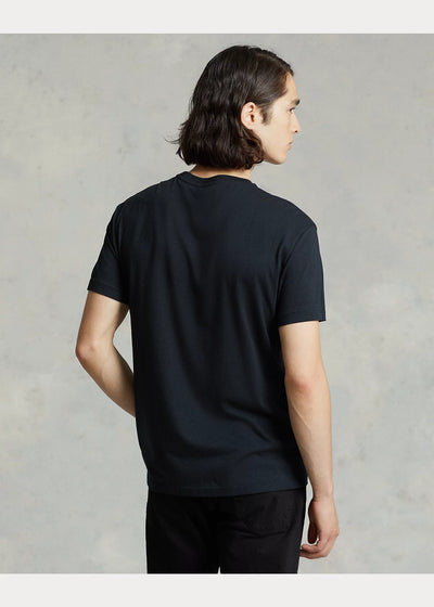 Ralph Lauren Custom Slim Fit T-Shirt Λαιμόκοψη | Μαύρο