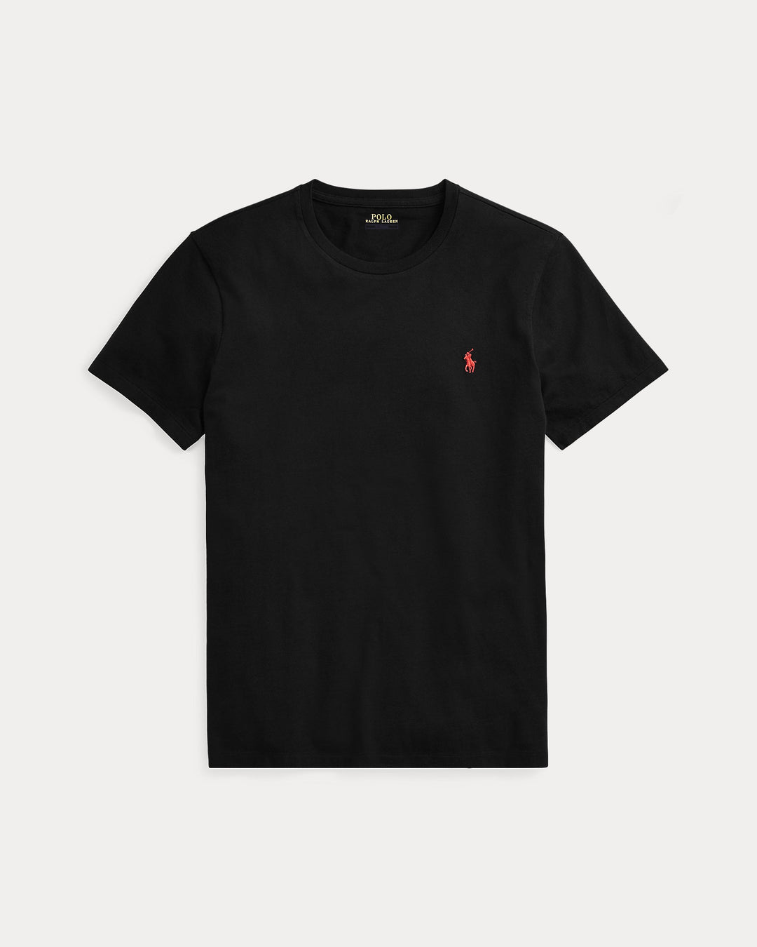 Camiseta de punto con cuello redondo y corte entallado de Ralph Lauren | Negro