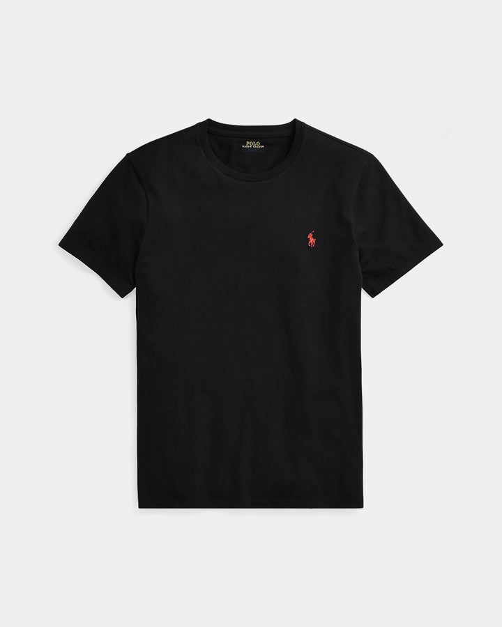 Camiseta de punto con cuello redondo y corte entallado de Ralph Lauren | Negro