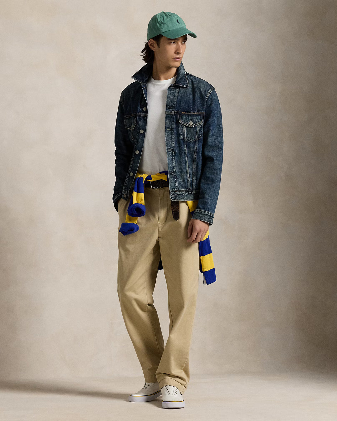 Camiseta de punto con cuello redondo y corte entallado de Ralph Lauren | Blanca