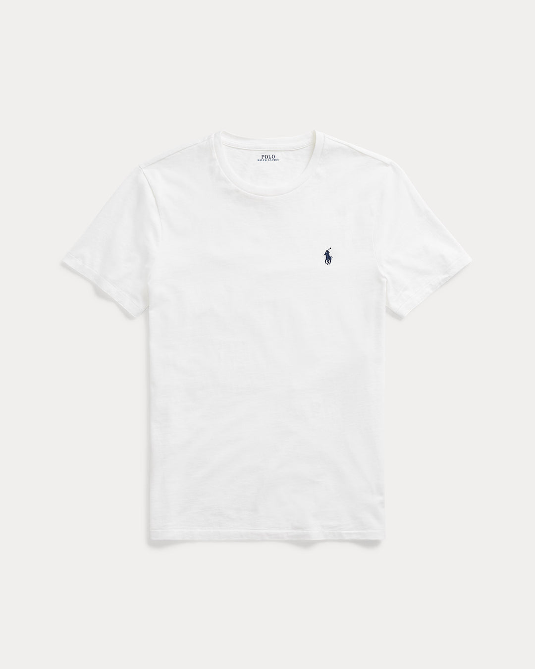 Camiseta de punto con cuello redondo y corte entallado de Ralph Lauren | Blanca
