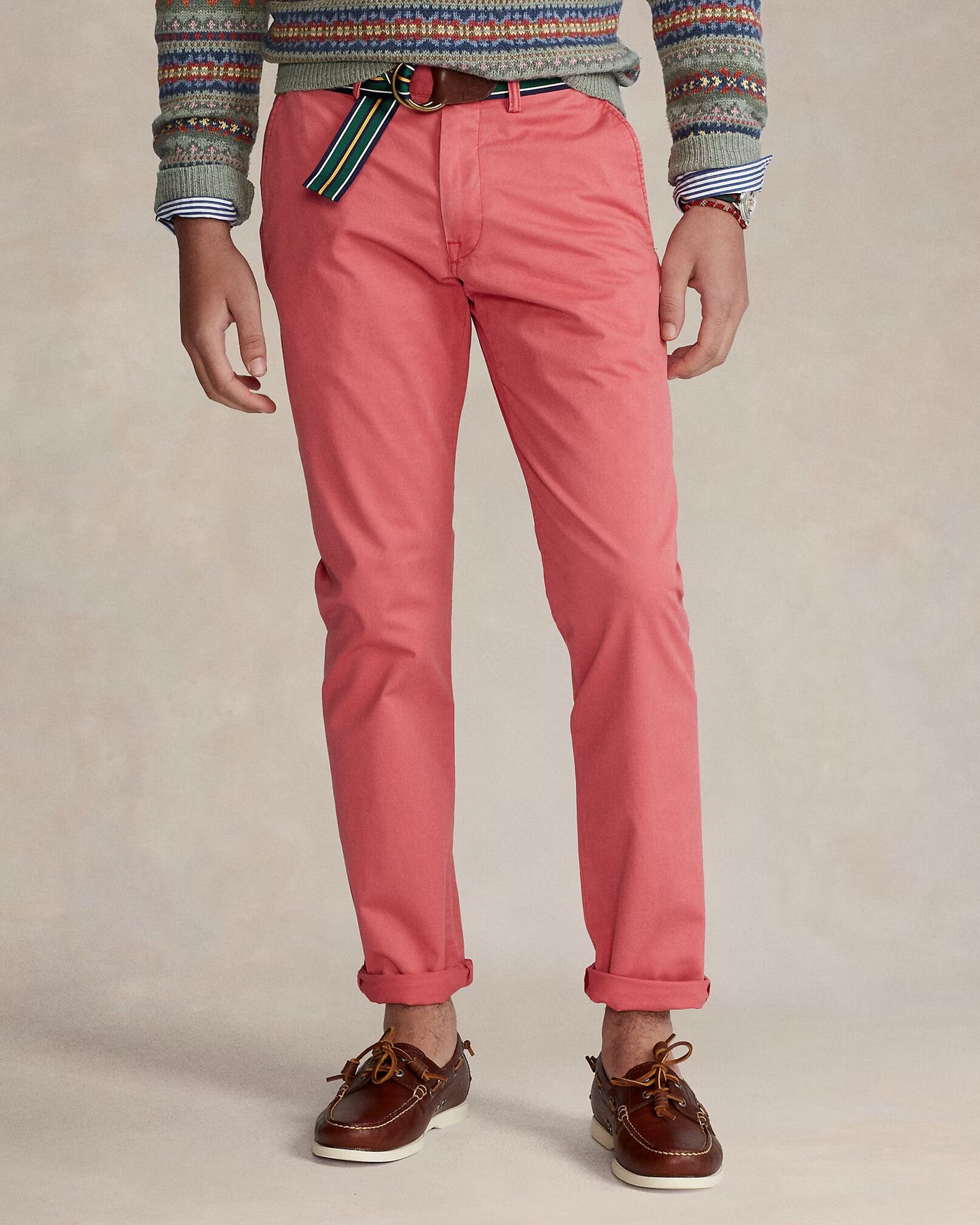 Ralph Lauren Stretch Slim Fit Washed Chino Trouser | Nantucket Red