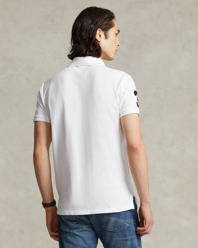 Ralph Lauren Custom Slim Fit Mesh Polo | White