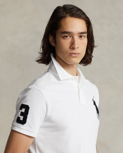 Ralph Lauren Custom Slim Fit Mesh Polo | White