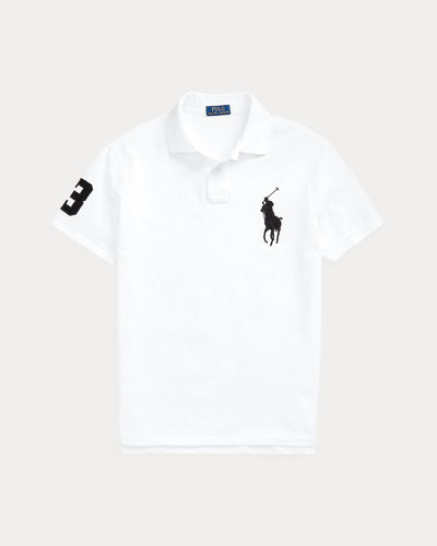 Ralph Lauren Custom Slim Fit Mesh Polo | White