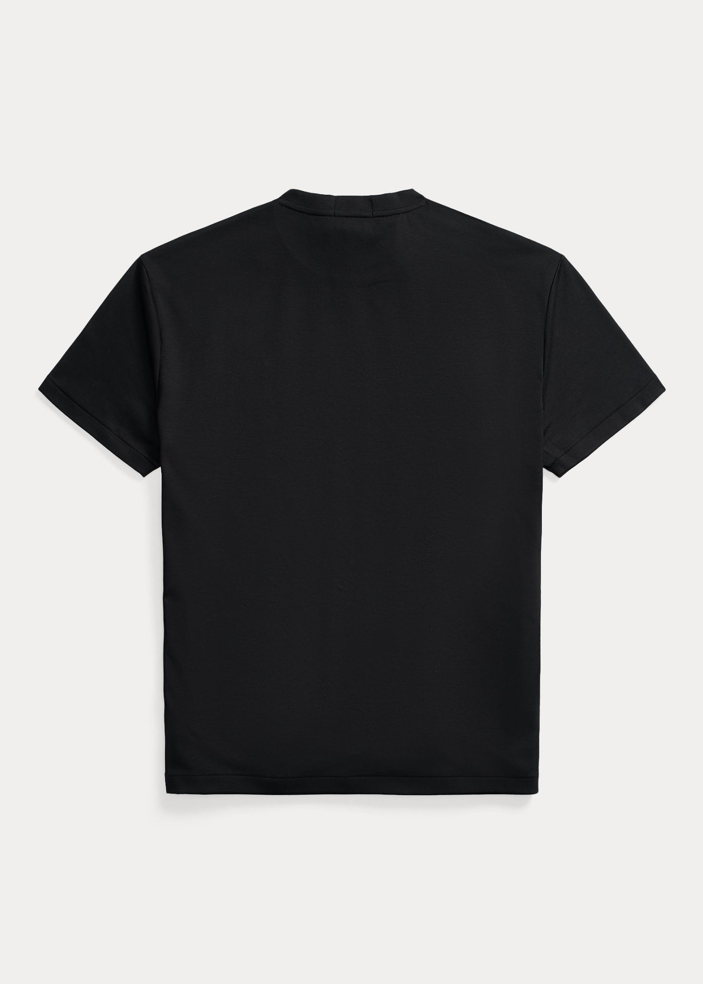 Ralph Lauren Custom Slim Fit Interlock T-Shirt από Απαλό Βαμβάκι | Μαύρο