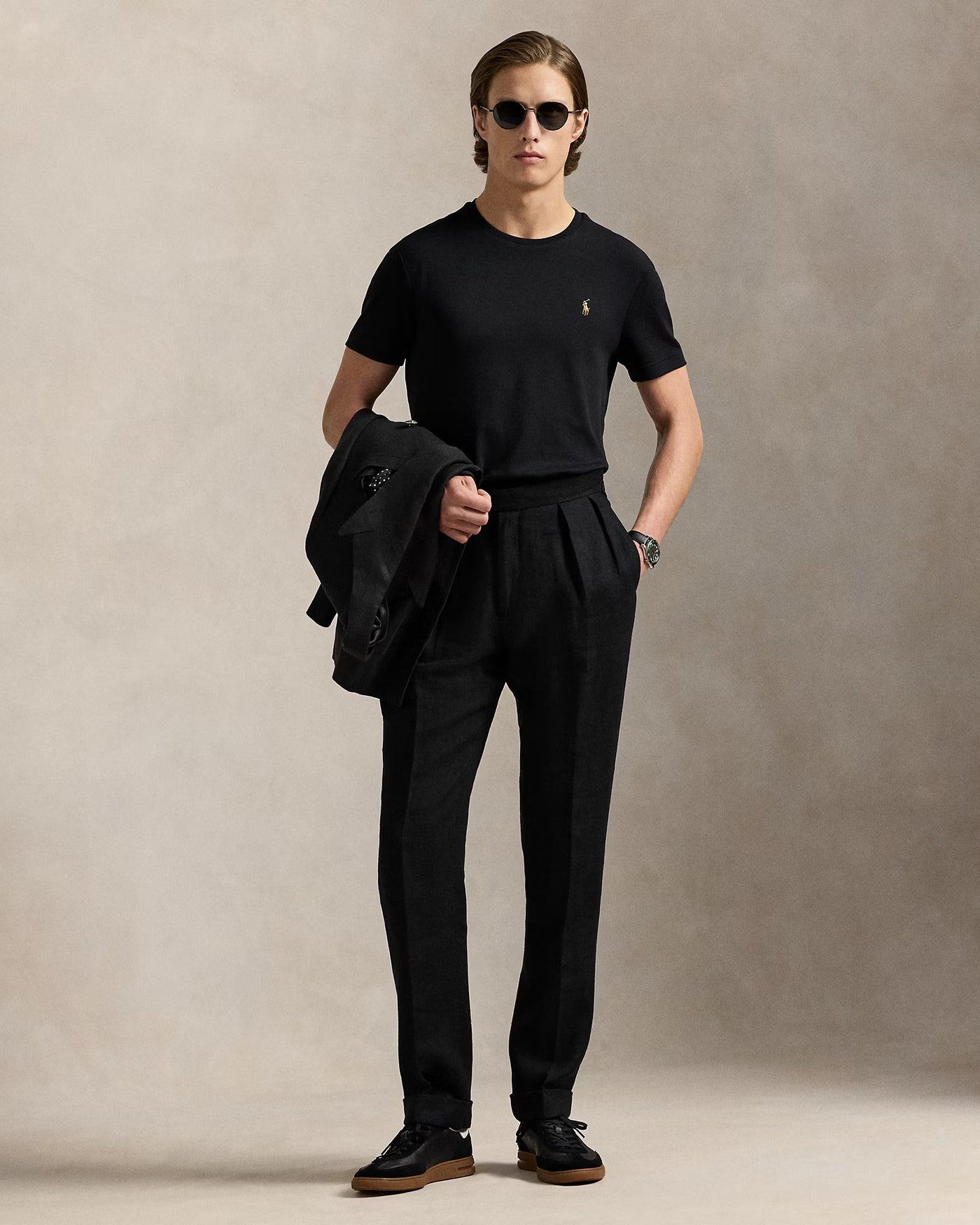 Ralph Lauren Custom Slim Fit Soft Cotton T-Shirt | Black