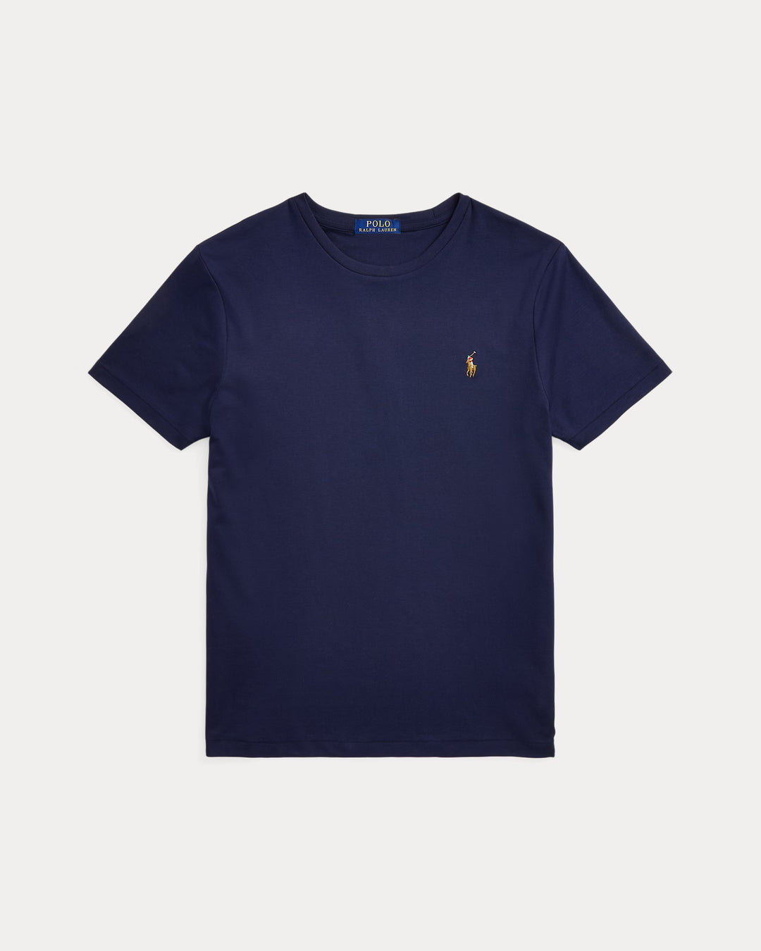 Ralph Lauren 定制修身款柔软棉质双面针织T恤 | 精致海军蓝