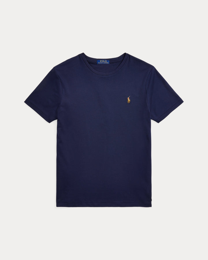 Ralph Lauren Custom Slim Fit Interlock T-Shirt από Απαλό Βαμβάκι | Refined Navy