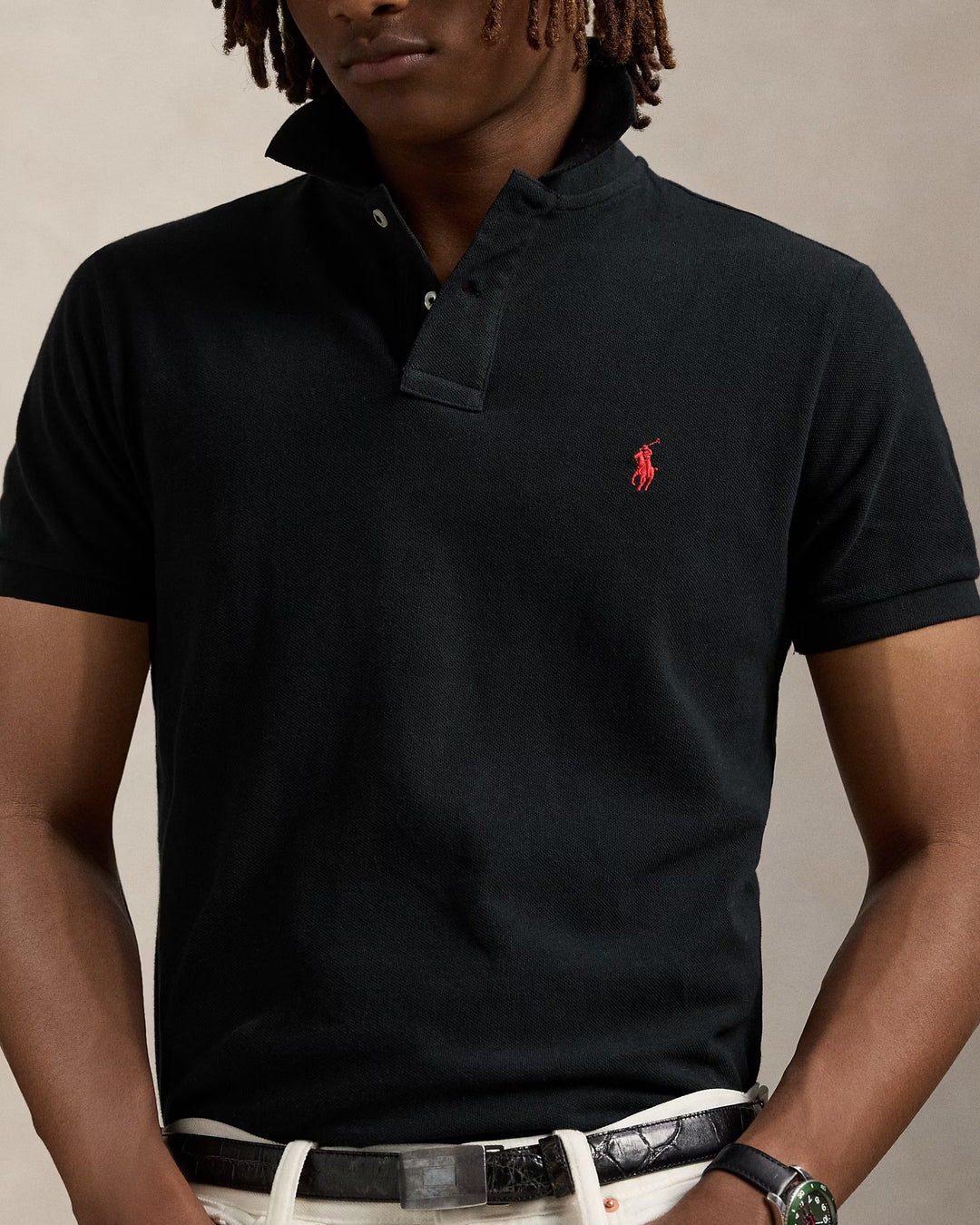 Ralph Lauren The Iconic Mesh Polo Shirt | Black