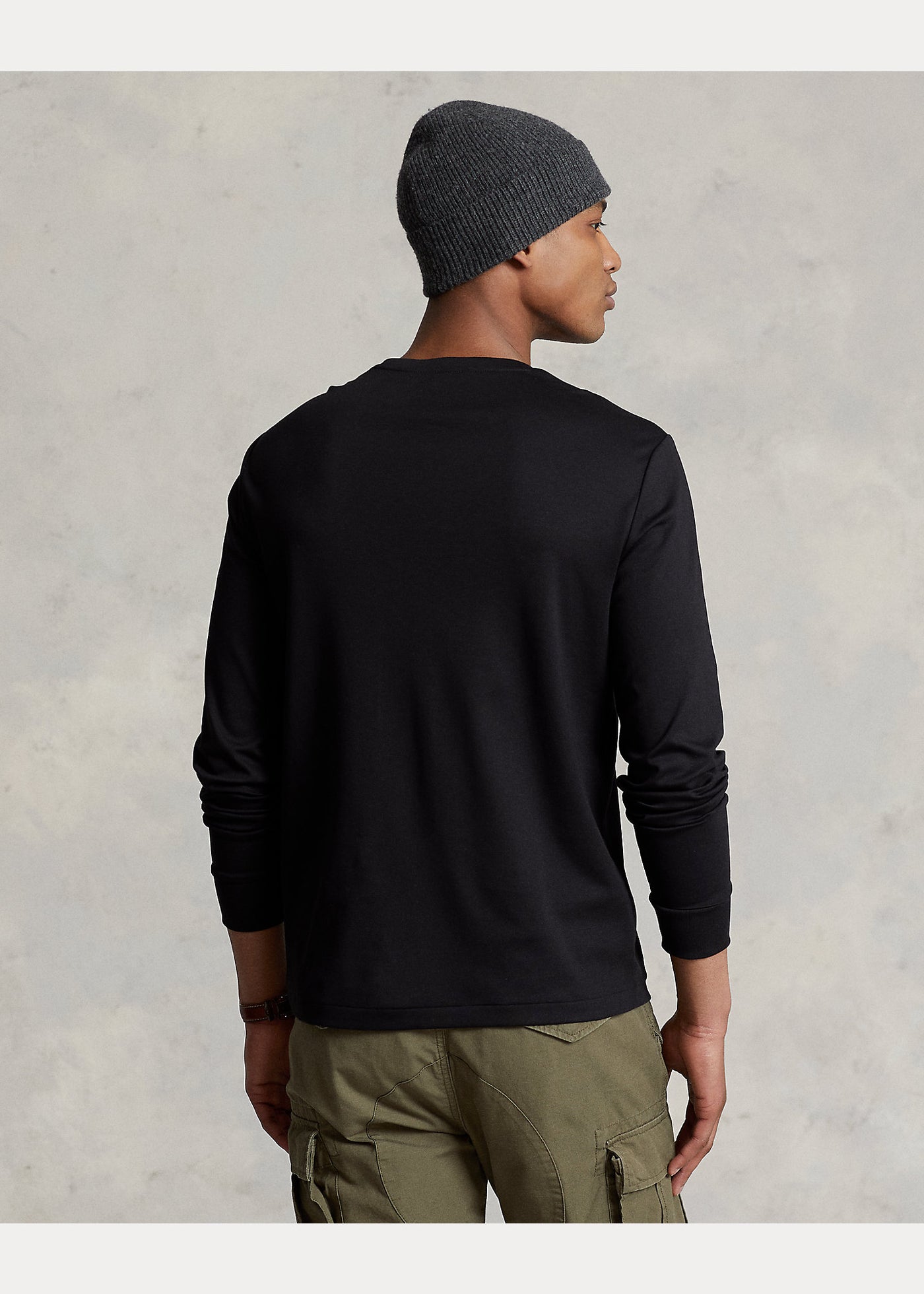 Ralph Lauren Custom Slim Fit Soft Cotton T-Shirt | Μαύρο