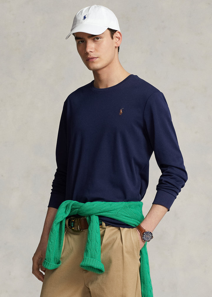 Ralph Lauren Custom Slim Fit Soft Cotton T-Shirt | French Μπλε