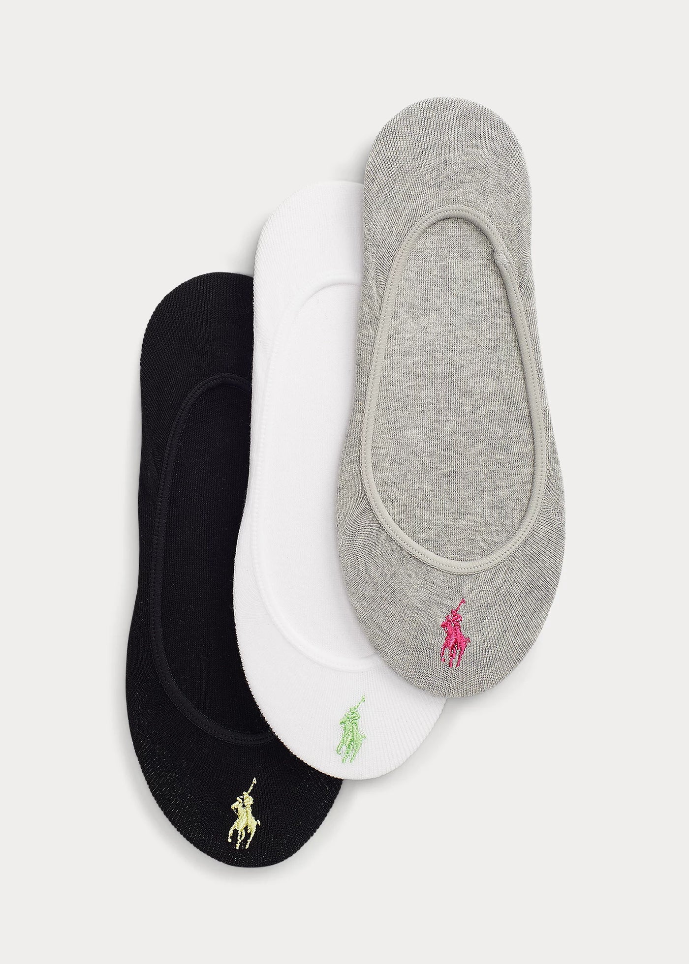 Ralph Lauren Γυναικείες Κάλτσες Σουμπά σε Πακέτο των 3 | Μαύρο/Λευκό/Γκρι