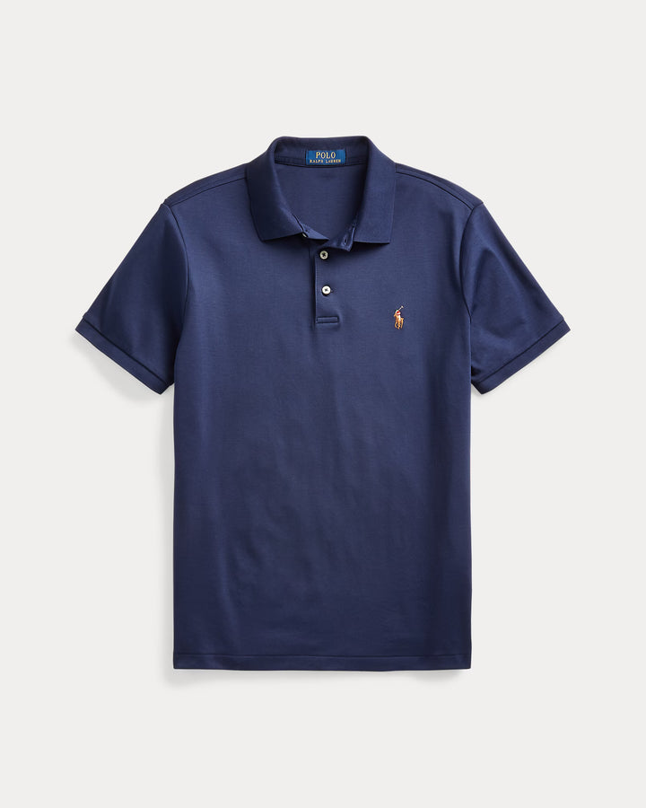 Ralph Lauren Custom Slim Fit Soft Cotton Interlock Polo Shirt | Refined Navy