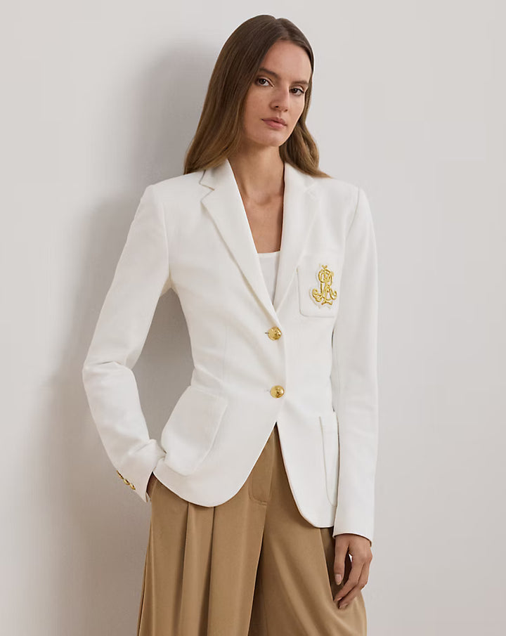 Lauren Ralph Lauren Bullion Jacquard Blazer | White