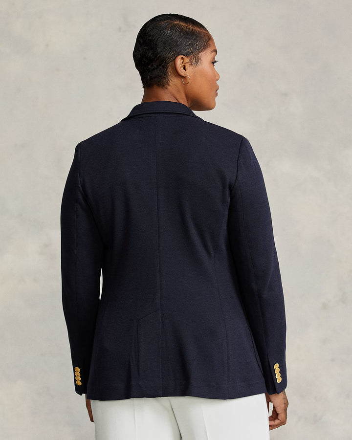 Ralph Lauren Double-Knit Jacquard Blazer | Avenue Navy