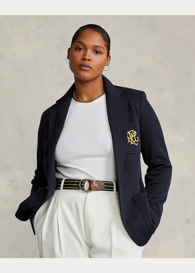 Ralph Lauren Double-Knit Jacquard Μπλέηζερ | Μπλε