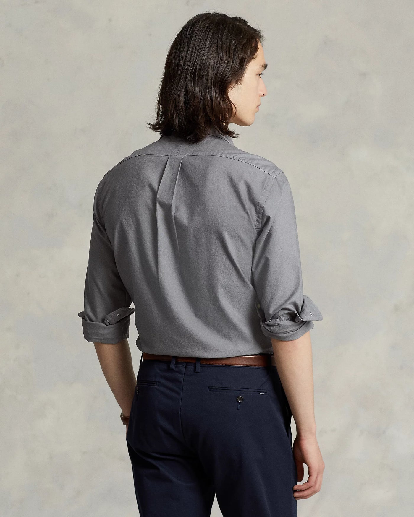 Ralph Lauren Custom Fit Garment-Dyed Oxford Shirt | Perfect Grey