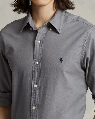 Ralph Lauren Custom Fit Garment-Dyed Oxford Shirt | Perfect Grey