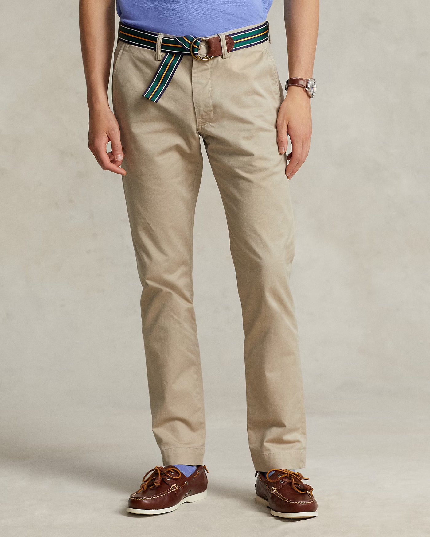 Ralph Lauren Washed Stretch Slim Fit Chino Trouser | Surrey Tan