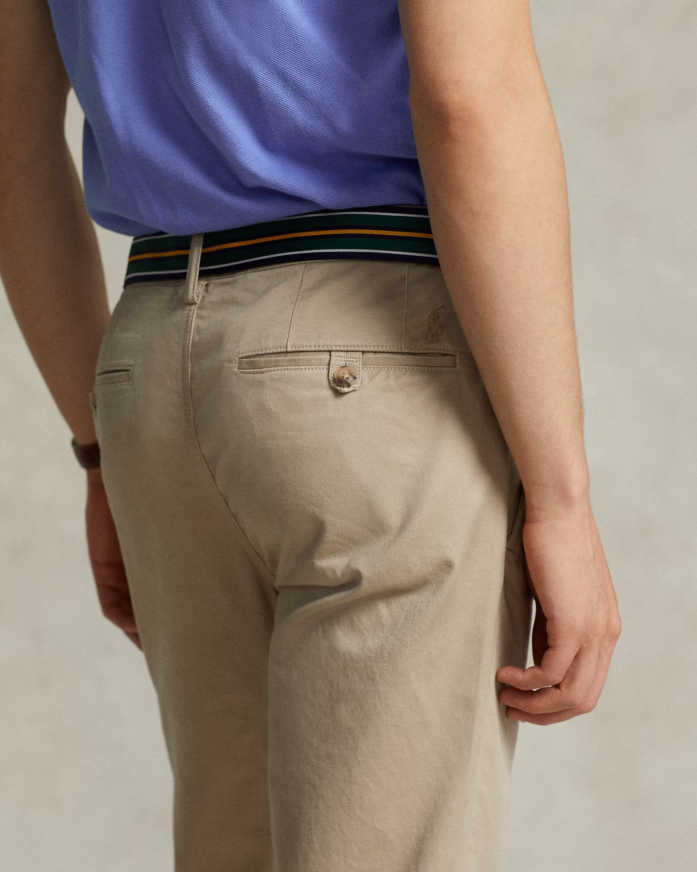 Ralph Lauren Washed Stretch Slim Fit Chino Trouser | Surrey Tan
