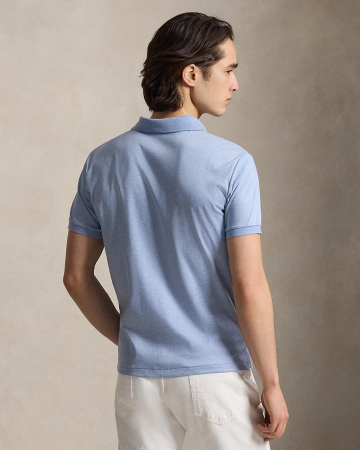 Ralph Lauren Custom Slim Fit Soft Cotton Interlock Polo Shirt | Isle Blue