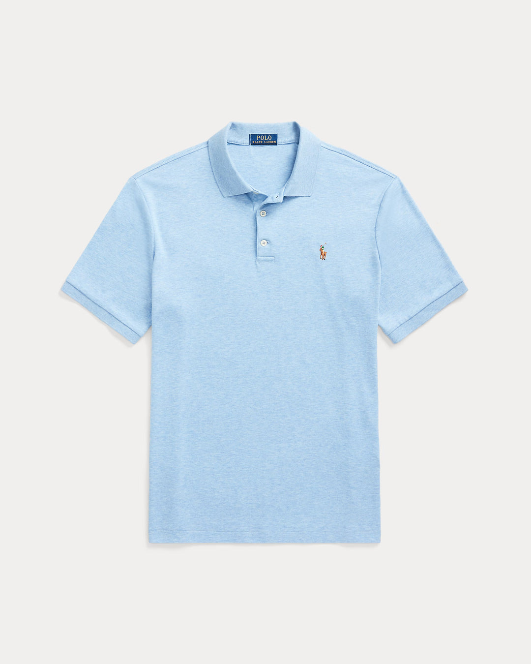 Ralph Lauren Custom Slim Fit Soft Cotton Interlock Polo Shirt | Isle Blue