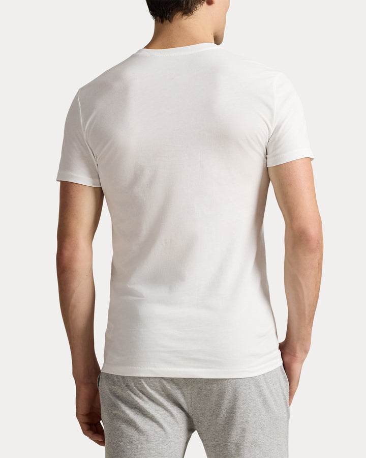 Ralph Lauren طقم 3 تيشيرتات بياقة دائرية Slim Fit | أبيض/أسود/رمادي