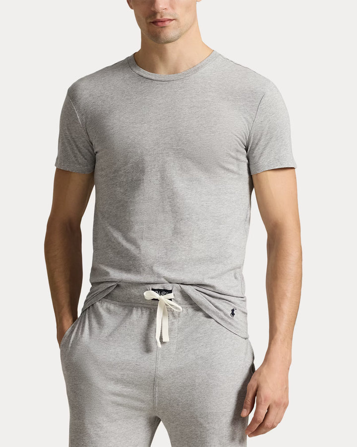 Ralph Lauren طقم 3 تيشيرتات بياقة دائرية Slim Fit | أبيض/أسود/رمادي
