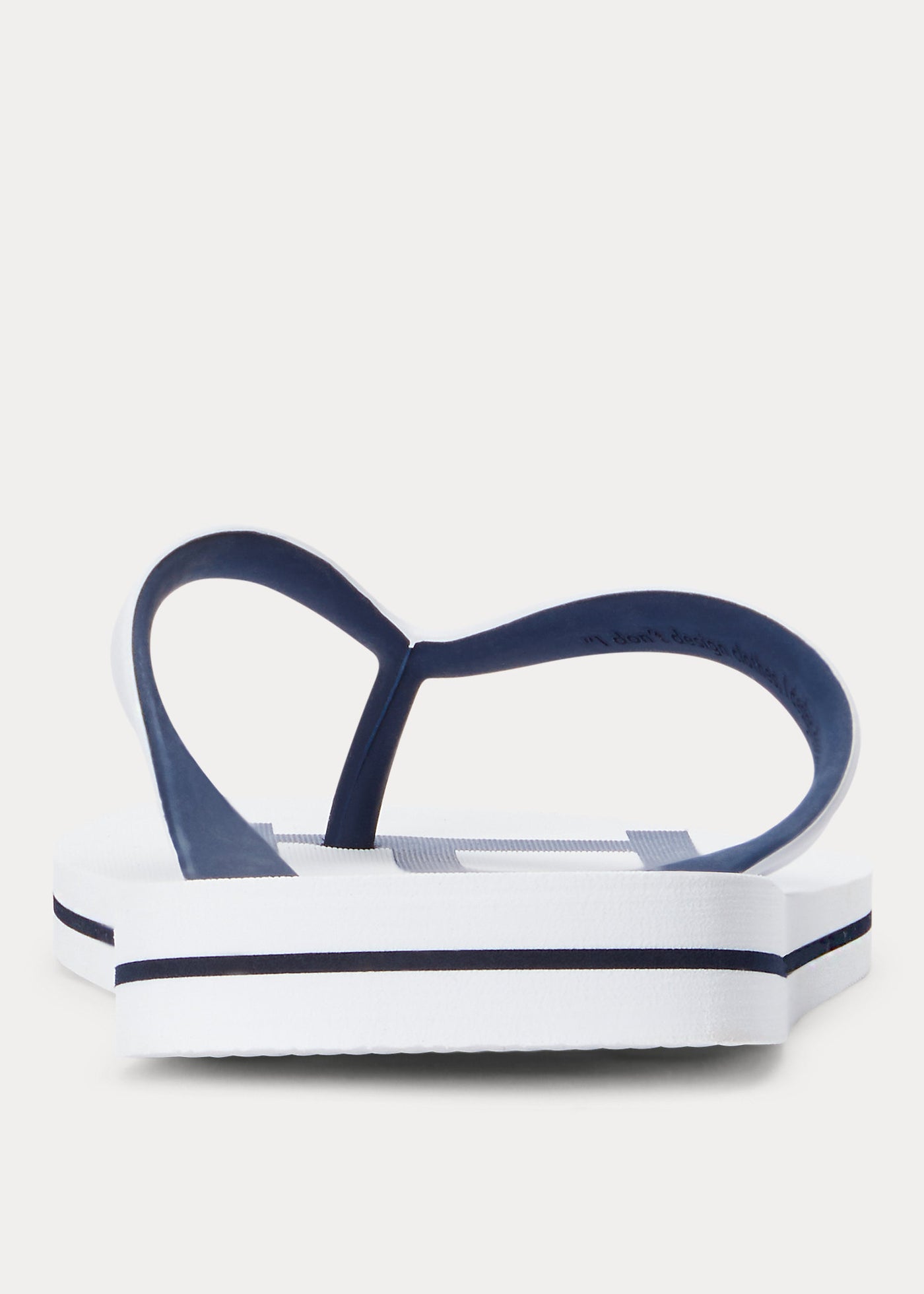 Ralph Lauren Σαγιονάρες με Λογότυπο | Λευκό/Σκούρο Μπλε
