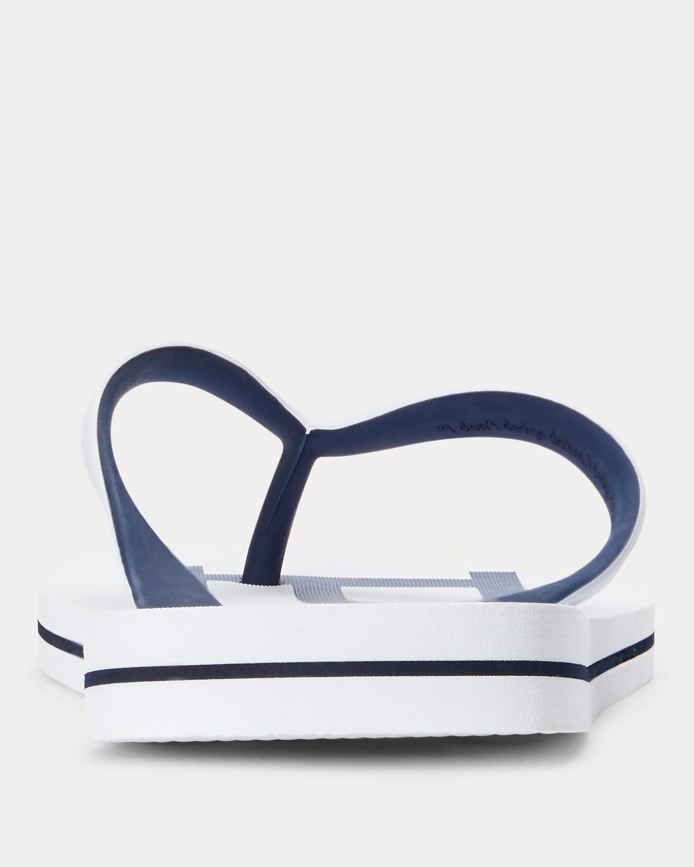 Ralph Lauren Bolt Logo Flip-Flop | White/Navy