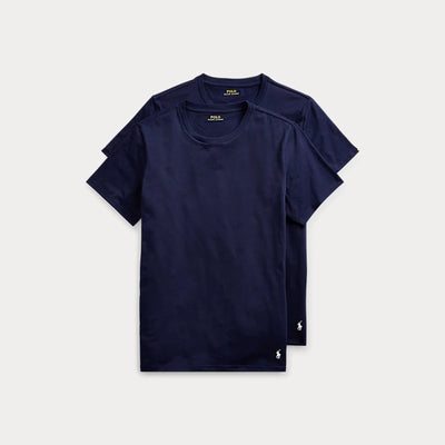 Ralph Lauren T-shirt Λαιμόκοψη Πακέτο των 2 | Σκούρο Μπλε