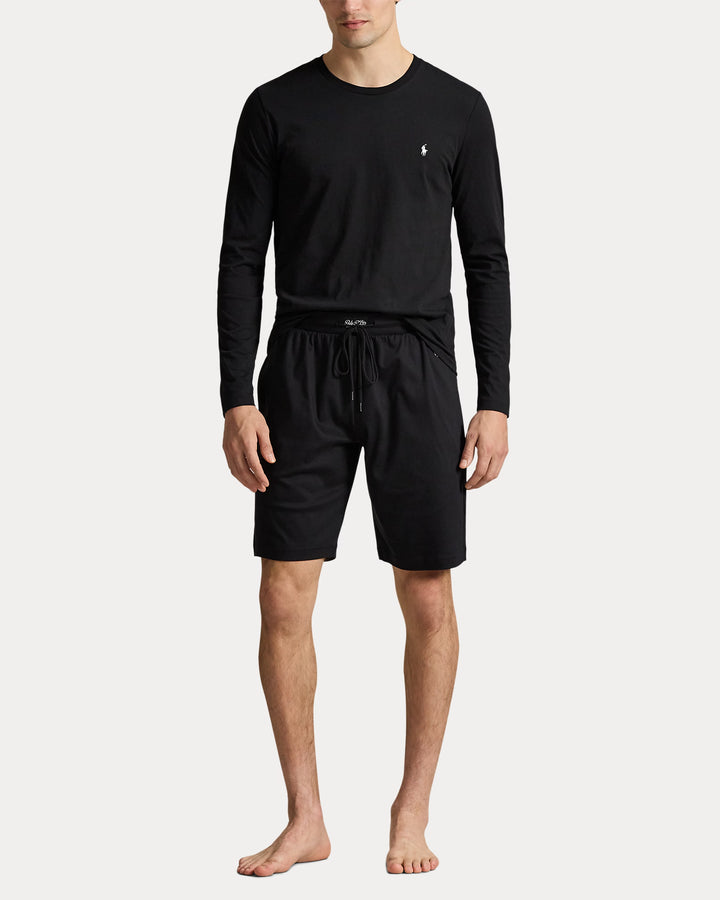 Ralph Lauren قميص نوم قطني Classic Fit | أسود