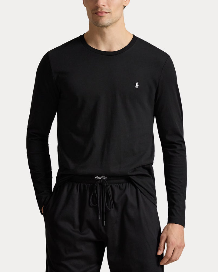 Ralph Lauren قميص نوم قطني Classic Fit | أسود