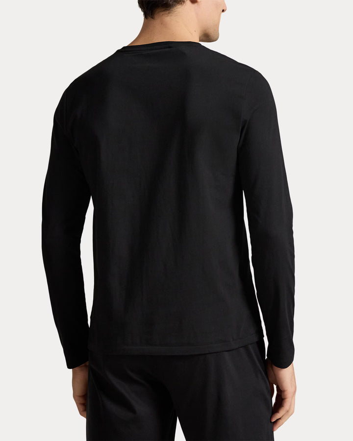 Ralph Lauren قميص نوم قطني Classic Fit | أسود