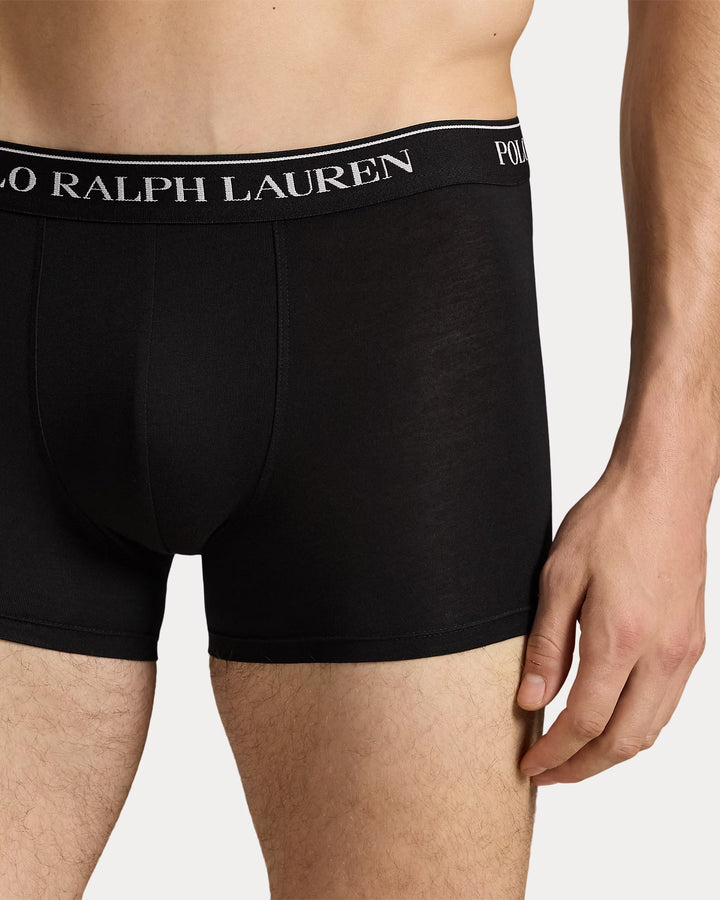 Ralph Lauren Stretch Cotton Boxer Shorts 3-Pack | Black