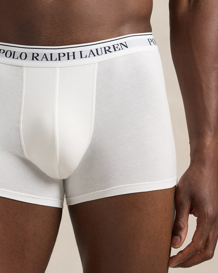 Ralph Lauren Stretch Cotton Boxer Shorts 3-Pack | White/Black/Grey
