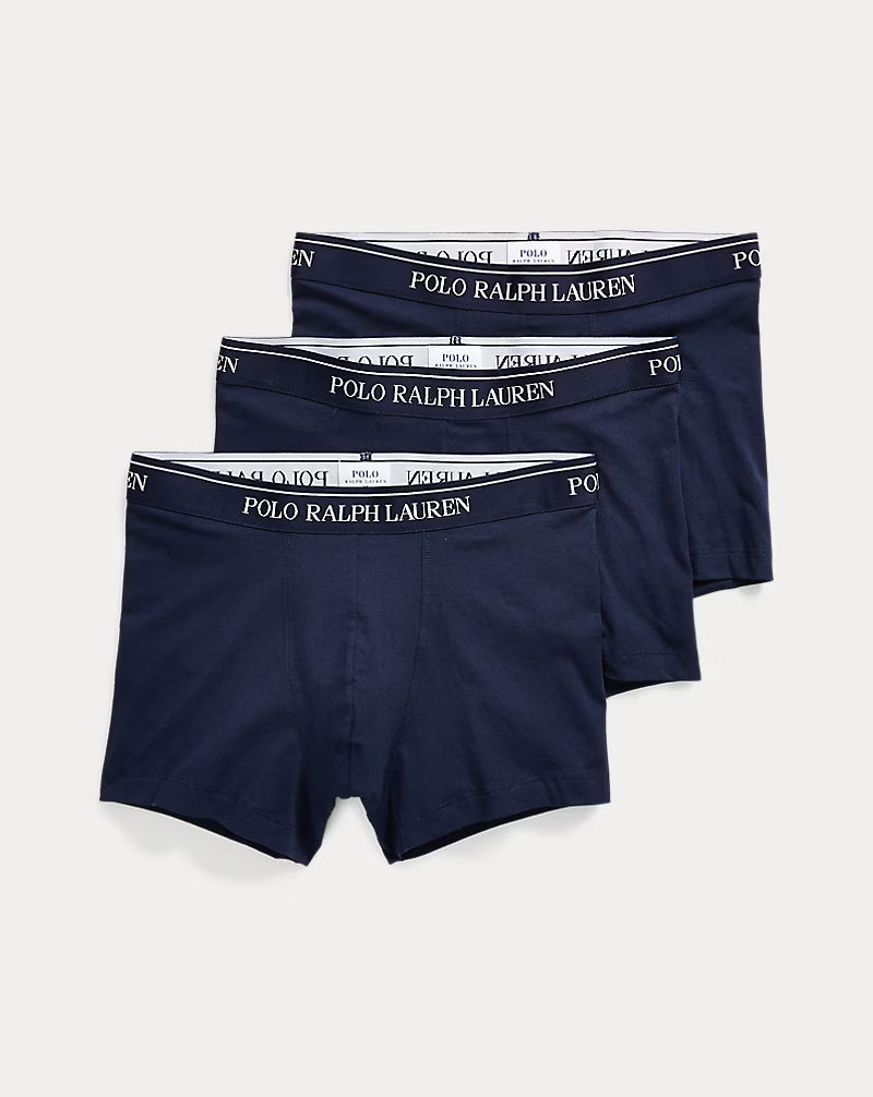 Ralph Lauren Stretch Cotton Boxer Shorts 3-Pack | Navy