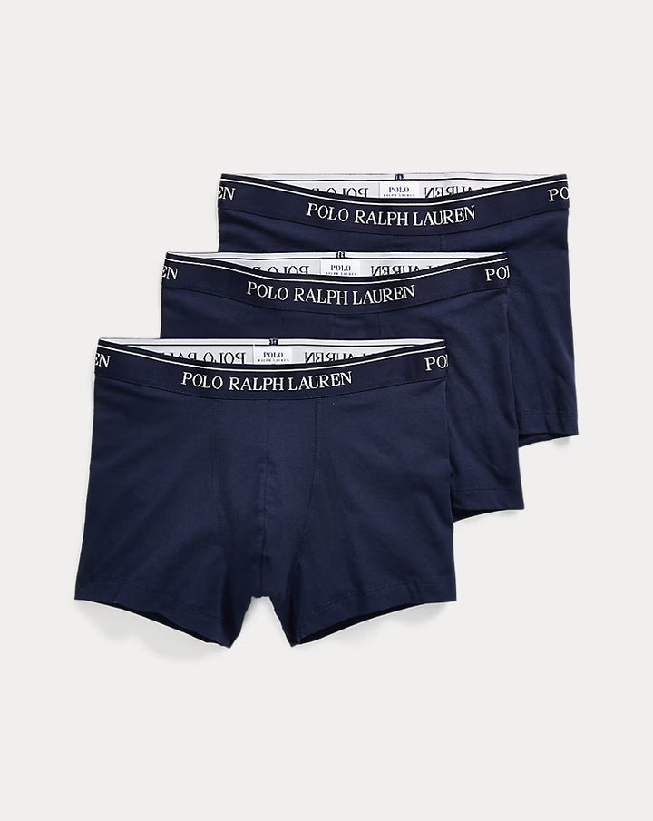 Ralph Lauren Stretch Cotton Boxer Shorts 3-Pack | Navy