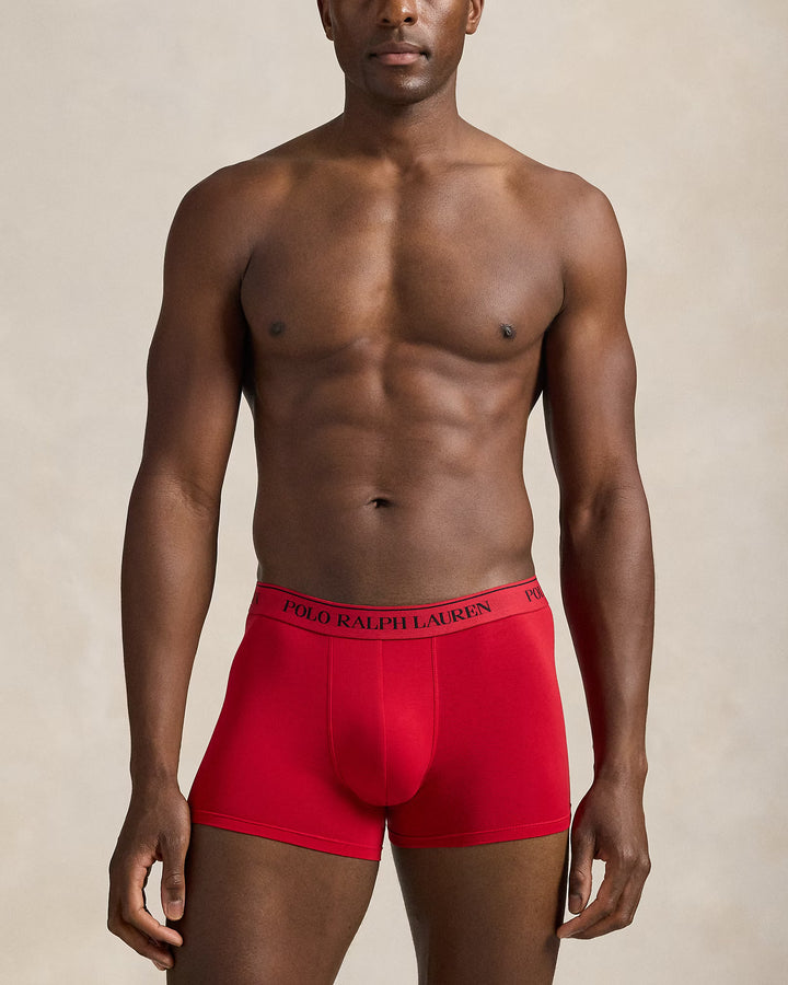 Ralph Lauren Stretch Cotton Boxer Shorts 3-Pack | Red/White/Navy