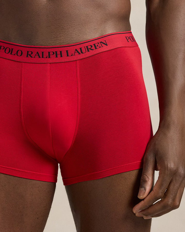Ralph Lauren Stretch Cotton Boxer Shorts 3-Pack | Red/White/Navy