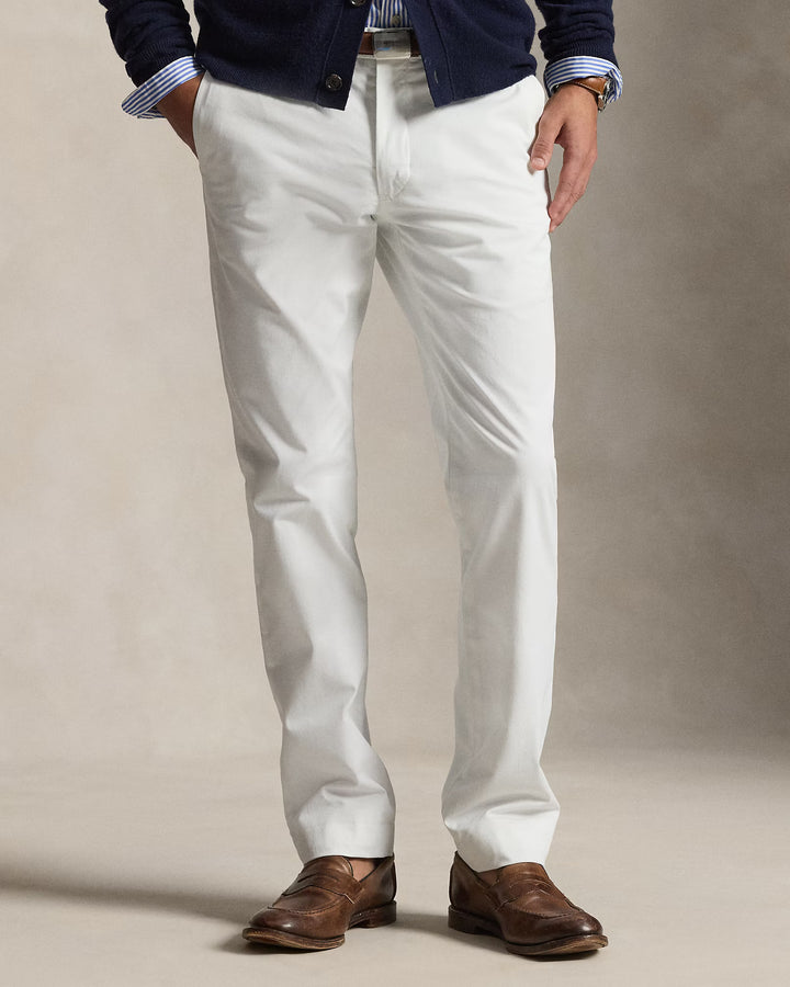 Pantalon chino Greenwich ajusté et extensible Ralph Lauren | Blanc délavé