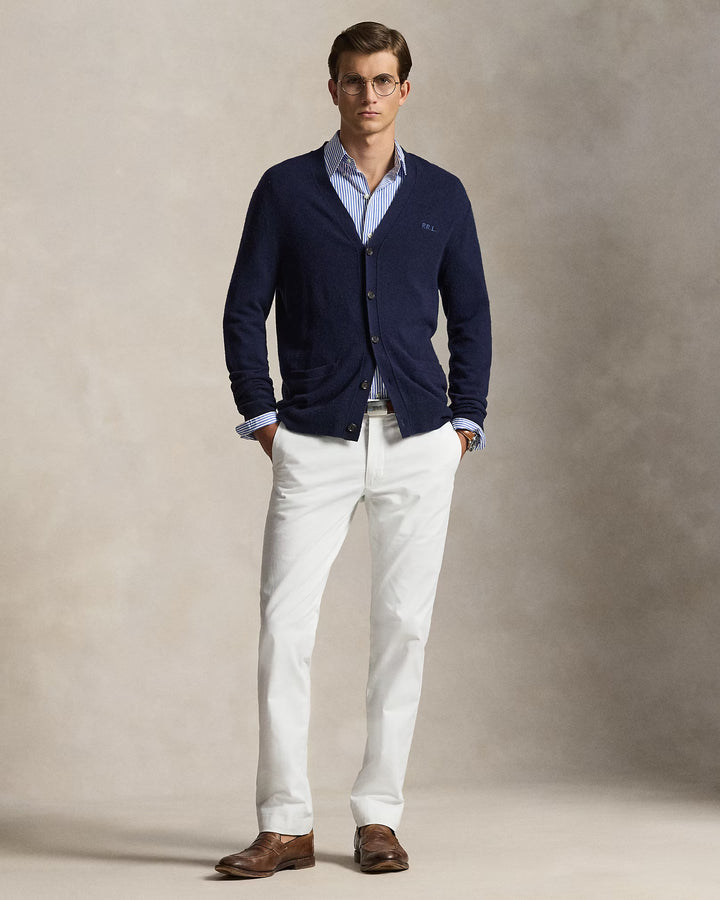 Pantalon chino Greenwich ajusté et extensible Ralph Lauren | Blanc délavé