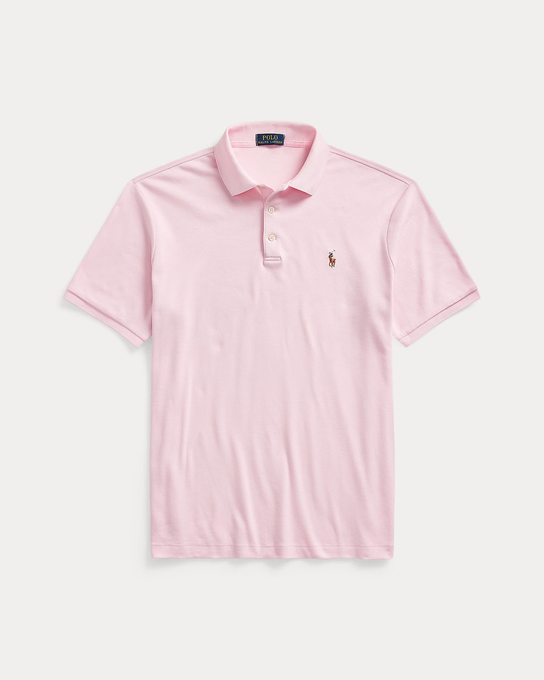 Ralph Lauren Custom Slim Fit Soft Cotton Interlock Polo Shirt | Carmel Pink