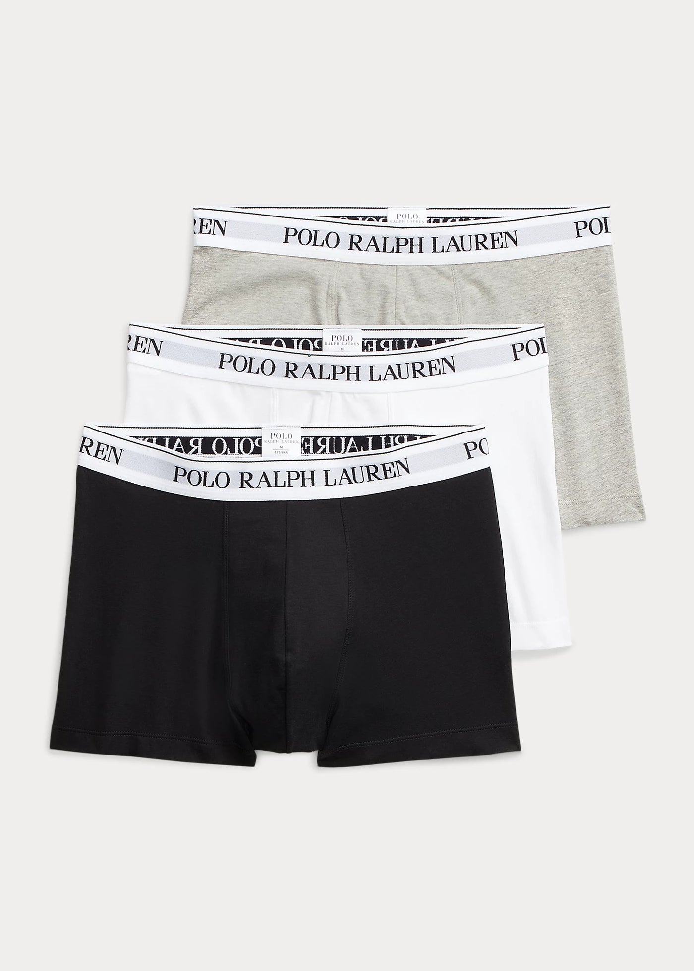 Ralph Lauren Κλασικό Ελαστικό Βαμβακερό Μπόξερ σε Τριάδα | Μαύρο/Λευκό/Γκρι