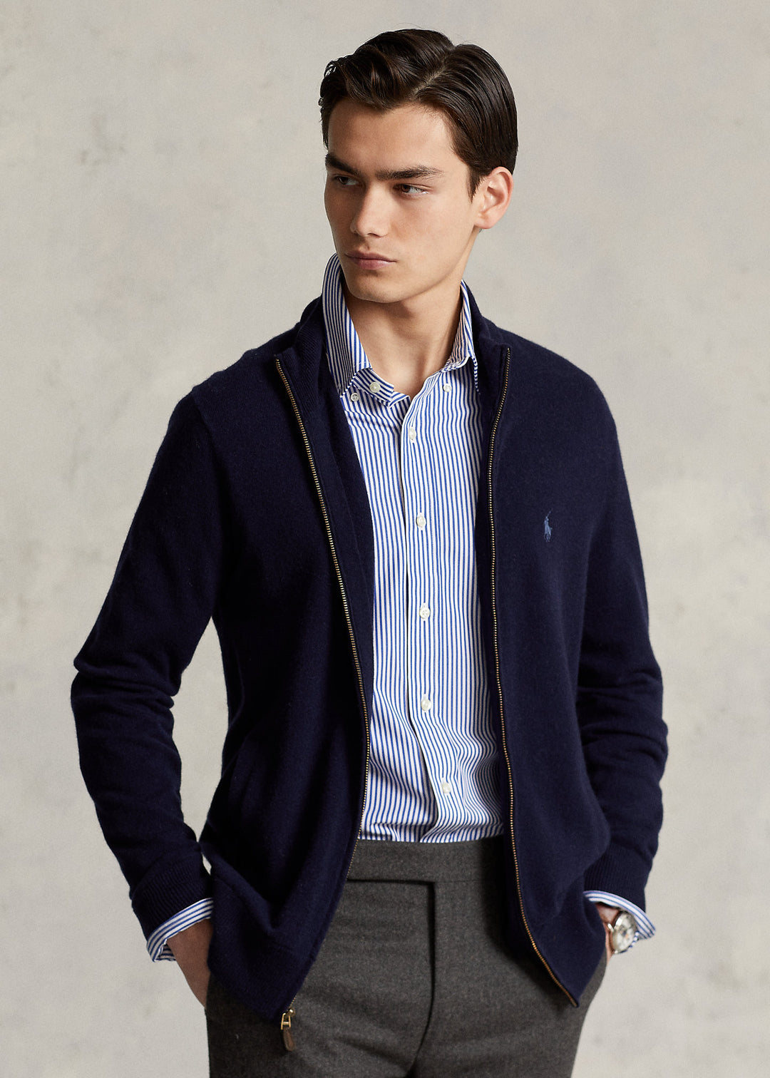 Ralph Lauren Μάλλινη Ζακέτα | Σκούρο Μπλε