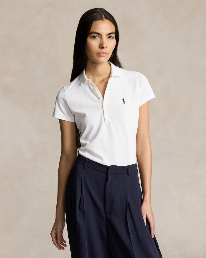 Ralph Lauren Slim Fit Stretch Women's Polo Shirt | White