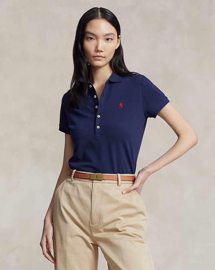 Ralph Lauren Slim Fit Stretch Women's Polo Shirt | Newport Navy