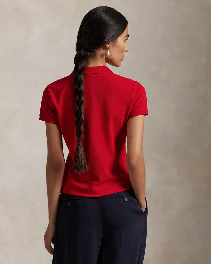 Ralph Lauren Slim Fit Stretch Women's Polo Shirt | Red