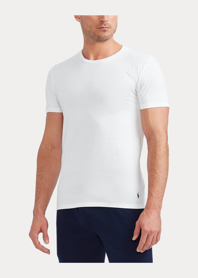 Ralph Lauren Μπλουζάκι Λαιμόκοψη Πακέτο των 3 | Λευκό